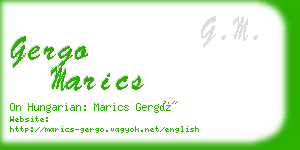 gergo marics business card